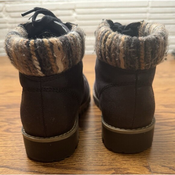 Cliffs by White Mountain Ankle Boot Womens 6M Lace Up Black Hiker Bootie - Picture 7 of 9